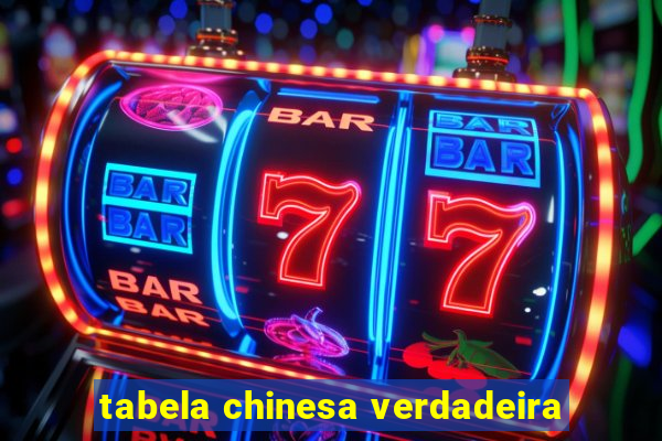 tabela chinesa verdadeira