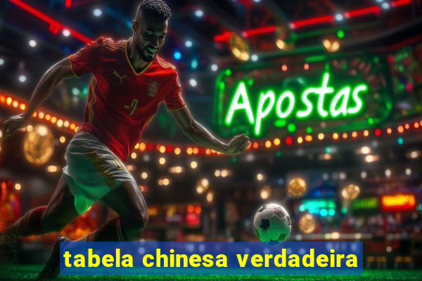 tabela chinesa verdadeira