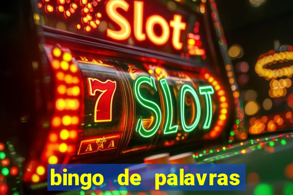 bingo de palavras para imprimir