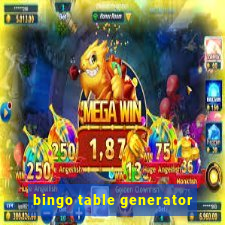 bingo table generator