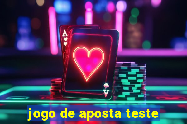 jogo de aposta teste