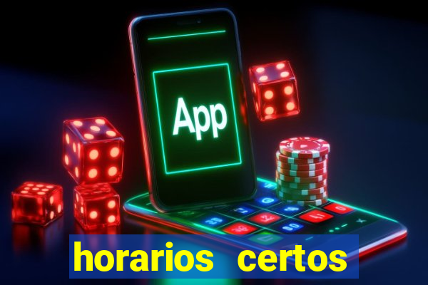 horarios certos para jogar fortune tiger