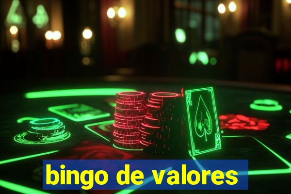 bingo de valores