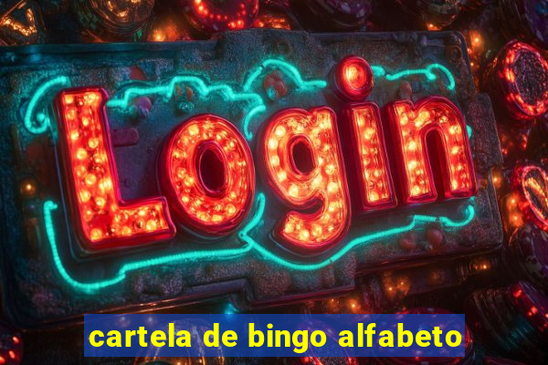 cartela de bingo alfabeto