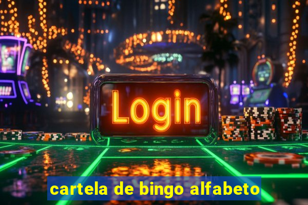 cartela de bingo alfabeto