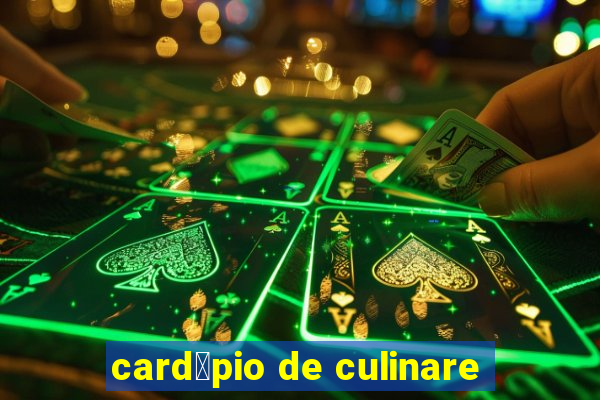 card谩pio de culinare