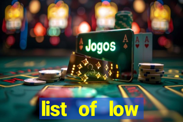 list of low variance slot machines