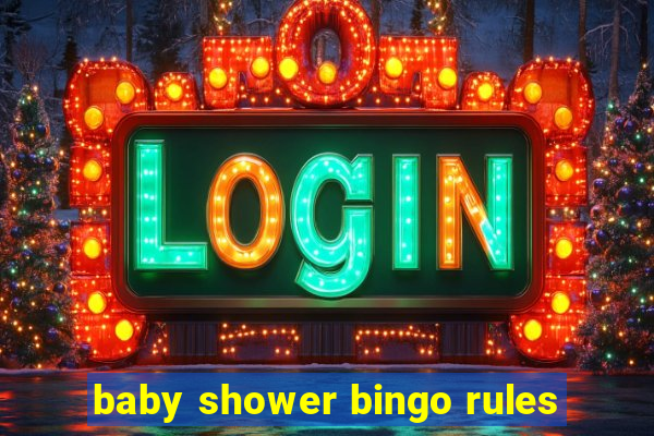 baby shower bingo rules