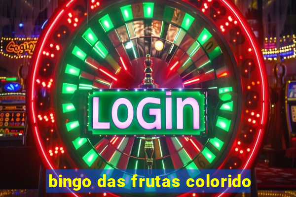 bingo das frutas colorido