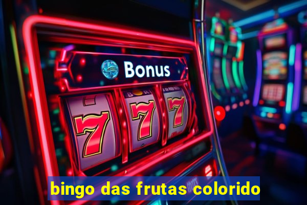 bingo das frutas colorido