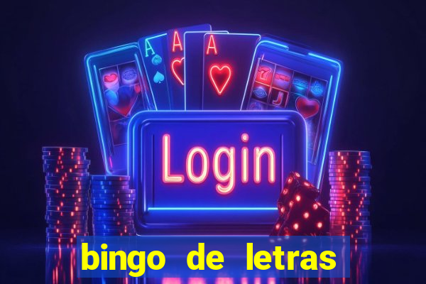 bingo de letras colorido para imprimir