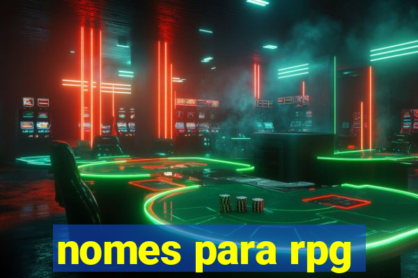 nomes para rpg