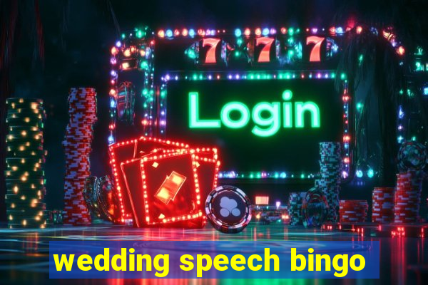 wedding speech bingo