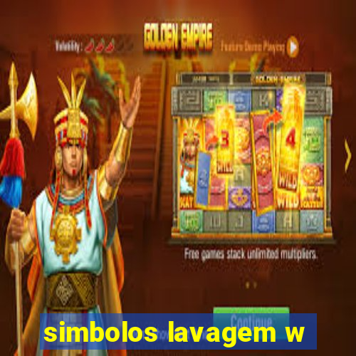 simbolos lavagem w