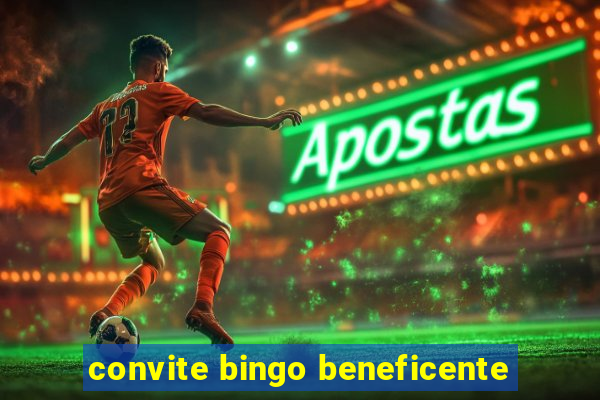 convite bingo beneficente