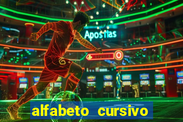 alfabeto cursivo pontilhado para imprimir pdf