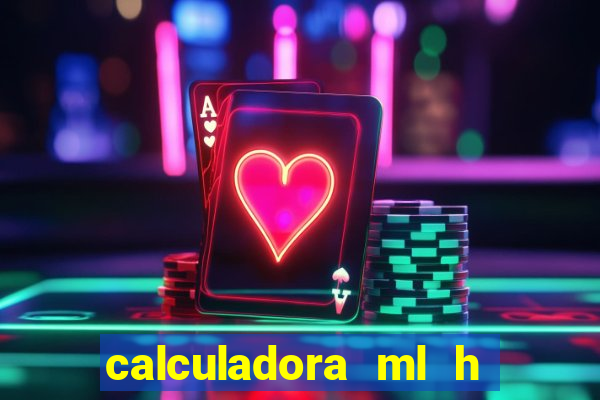 calculadora ml h para mcg kg min