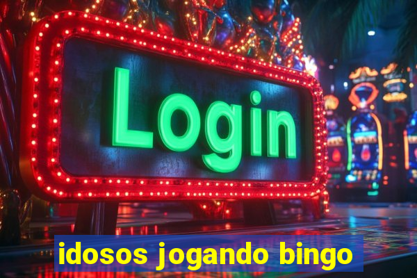 idosos jogando bingo