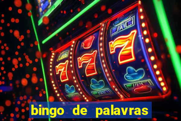 bingo de palavras colorido para imprimir