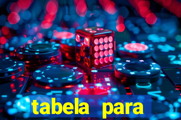 tabela para misturar cores