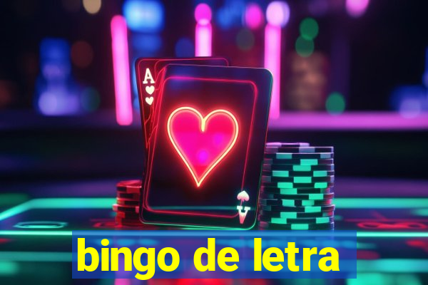 bingo de letra