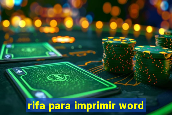 rifa para imprimir word