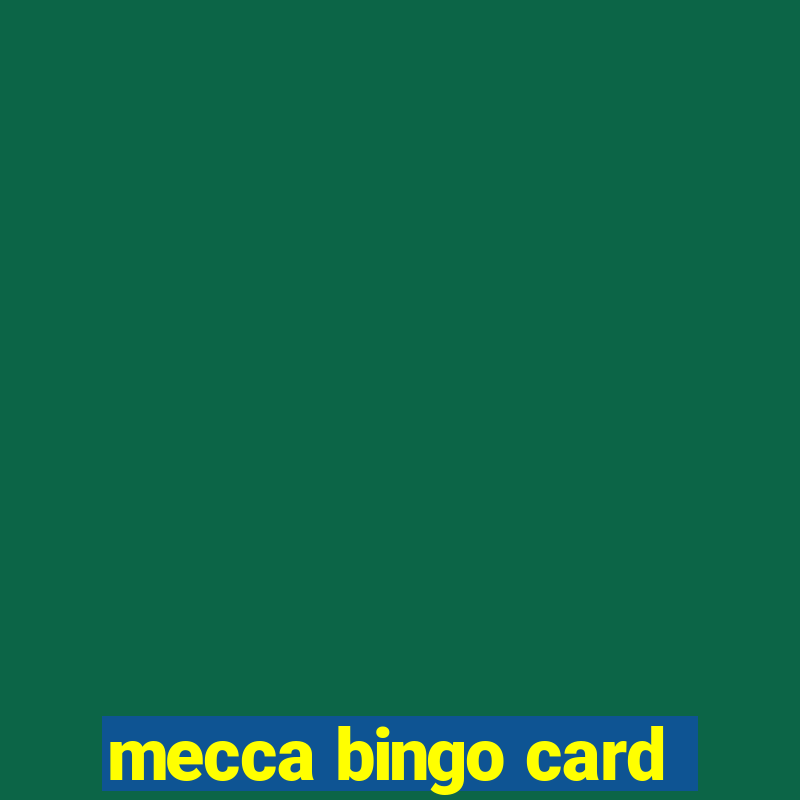 mecca bingo card