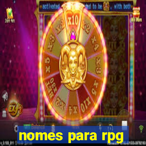 nomes para rpg